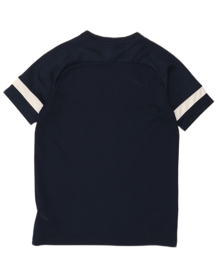 T-shirt da ragazzo Nike Top 12-13 anni Large in poliestere a righe blu navy