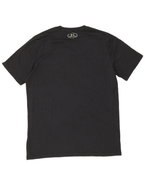 T-shirt grafica da uomo Under Armour Heat Gear Top grande nera