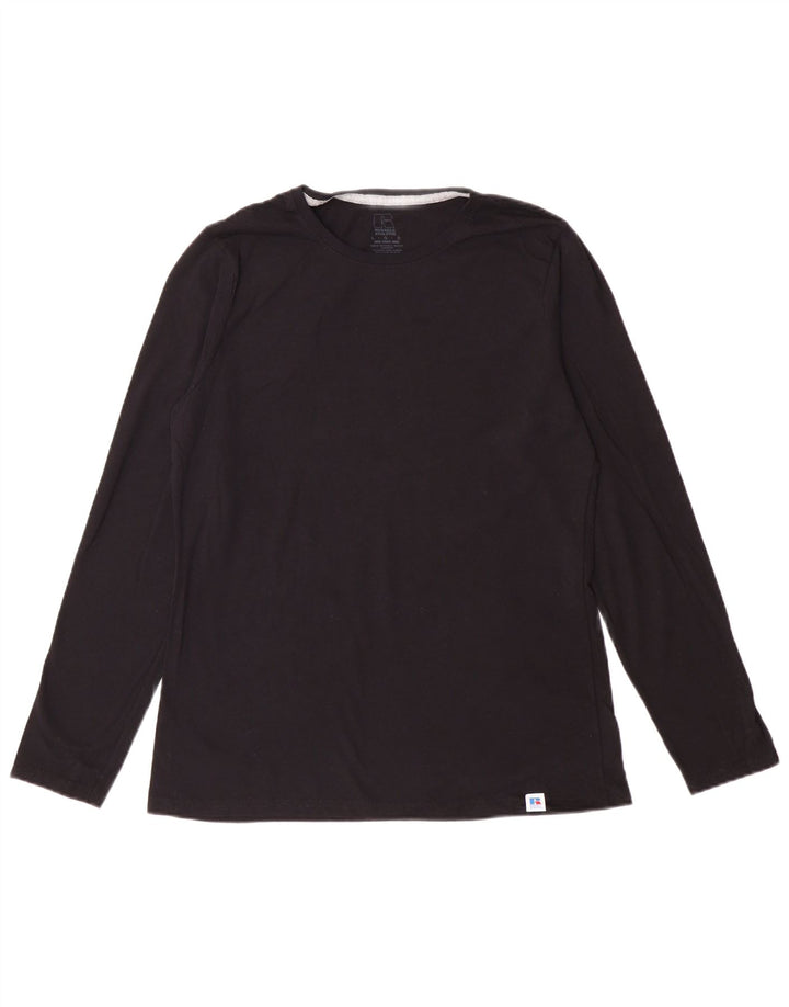 Maglia a maniche lunghe da donna Russell Athletic UK 14 grande cotone nero