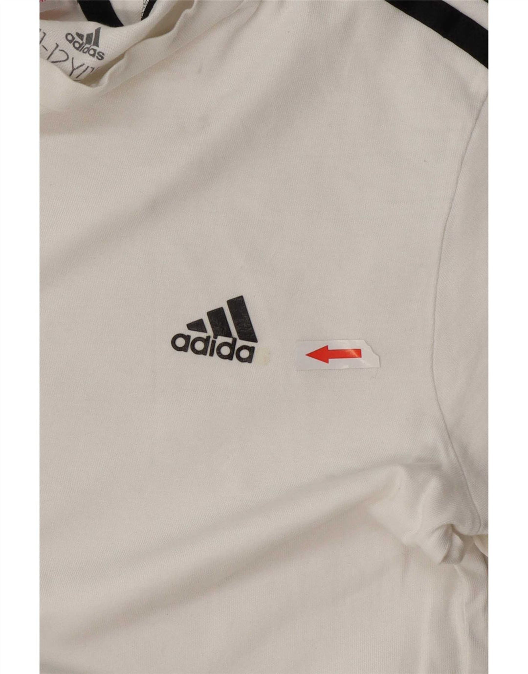 T-shirt Adidas da ragazzo Top 11-12 anni in cotone bianco