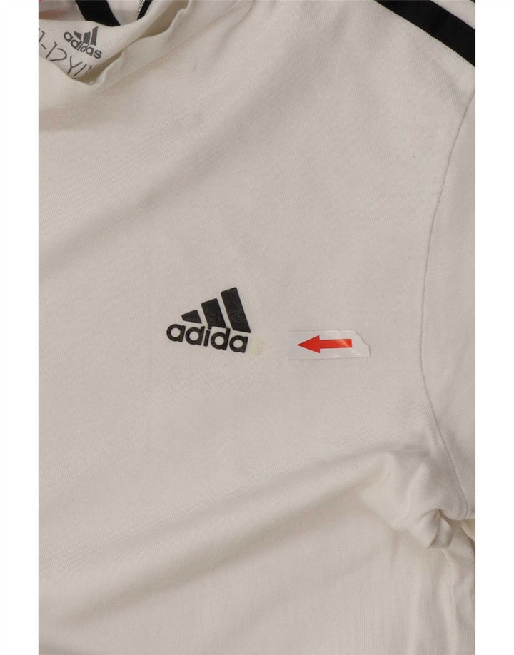 T-shirt Adidas da ragazzo Top 11-12 anni in cotone bianco