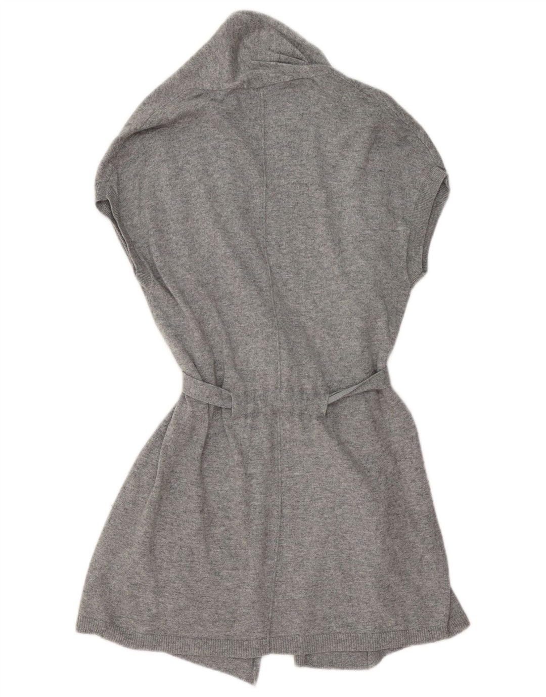 Maglione cardigan senza maniche da donna Boden UK 12 Cotone grigio medio