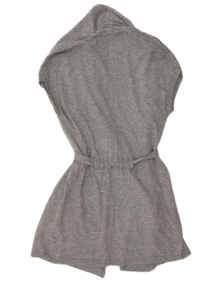 Maglione cardigan senza maniche da donna Boden UK 12 Cotone grigio medio