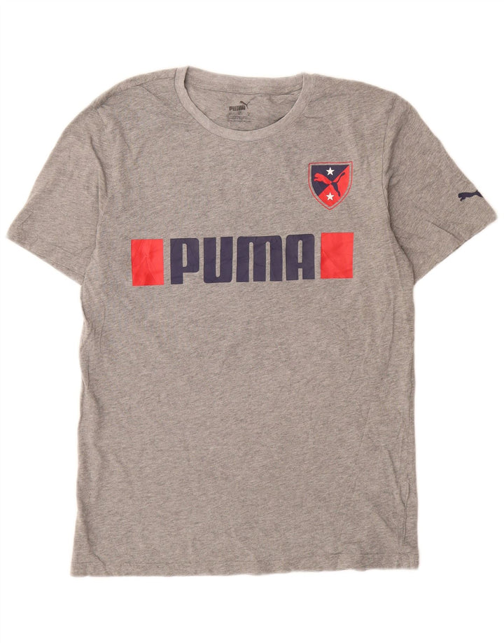 T-shirt grafica PUMA da uomo piccola piccola grigia