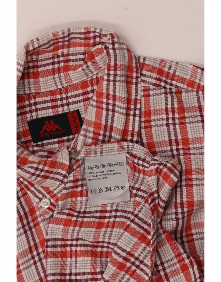 Camicia Kappa Uomo in cotone a quadri rossi medi