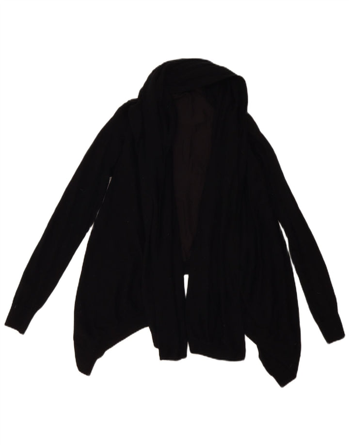 Maglione cardigan aperto asimmetrico da donna ALL SAINTS UK 10 piccolo in lana nera