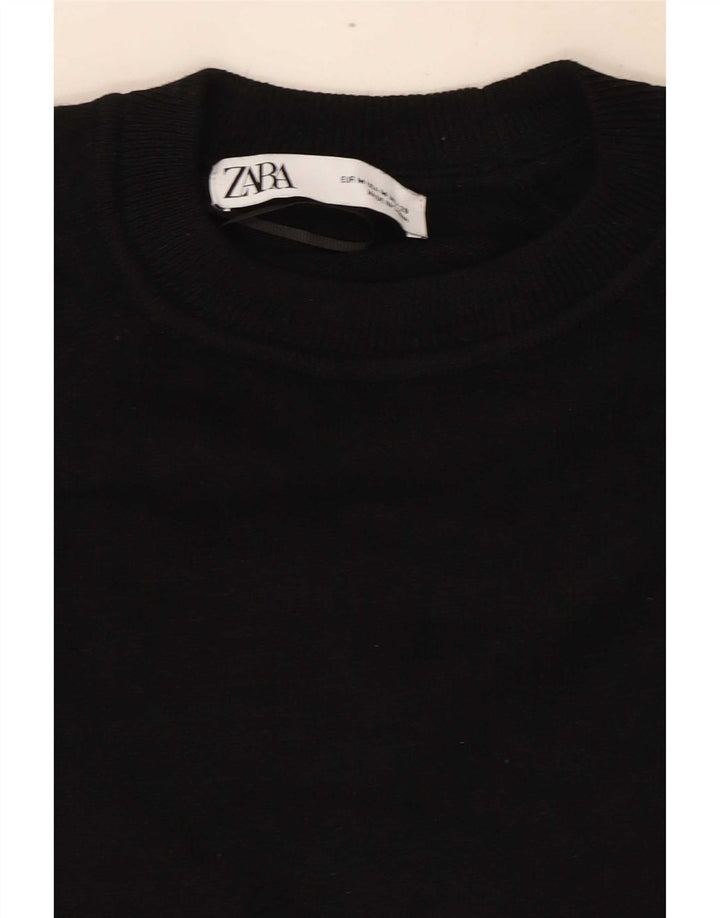 Camicetta oversize corta da donna Zara UK 14 media nera