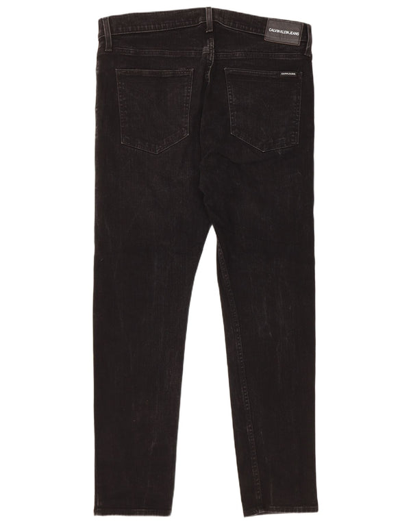 Jeans slim da uomo Calvin Klein W36 L32 cotone nero