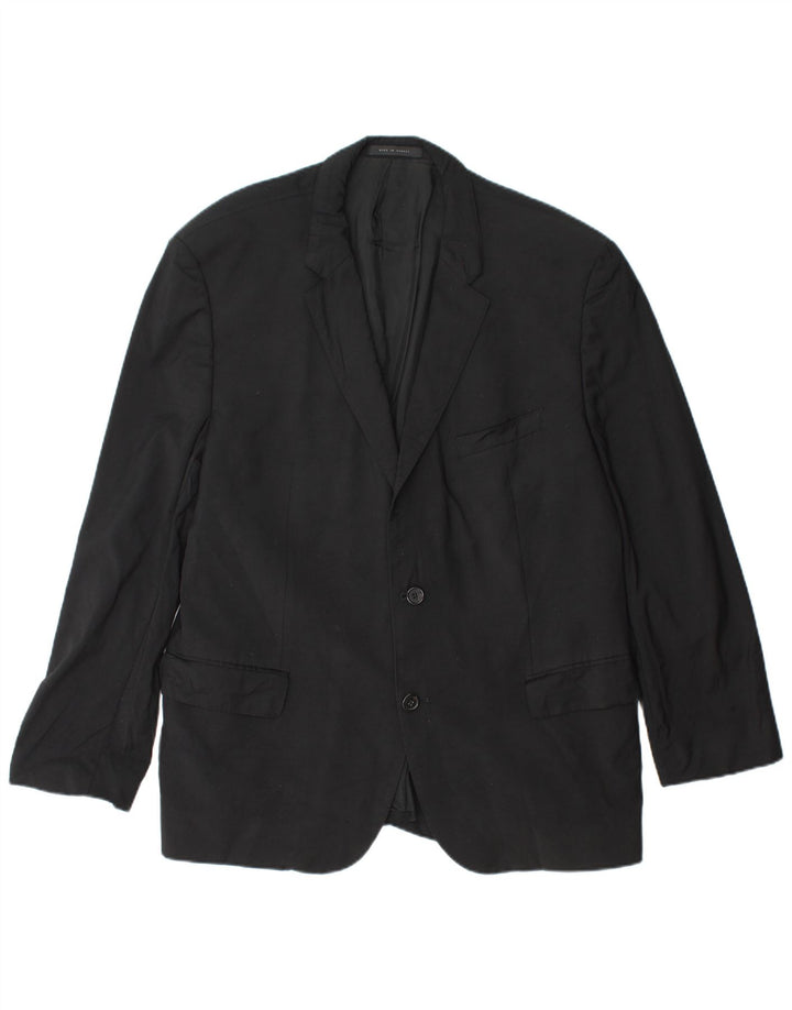 Giacca blazer a 2 bottoni HUGO BOSS Guabello da uomo UK 40 grande in viscosa nera