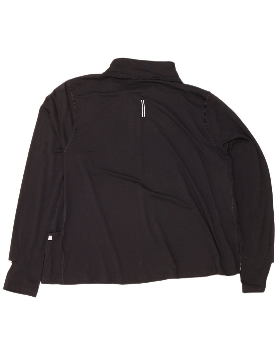 Maglia da running Nike da uomo con collo e zip a maniche lunghe 2XL poliestere nero