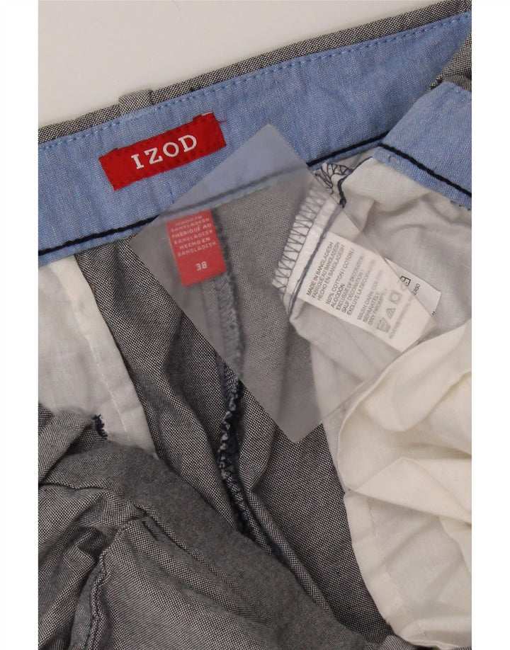 Pantaloncini chino da uomo Izod W38 XL in cotone grigio