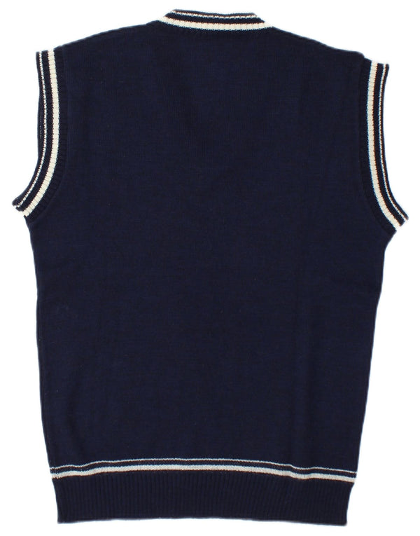 Canotta vintage da uomo, canotta media blu navy