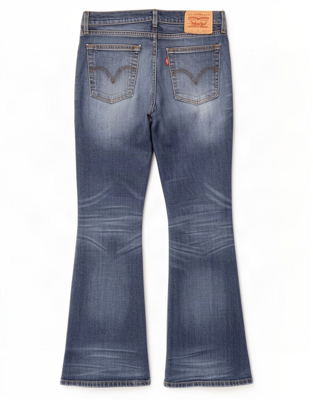 Levi's Uomo 529 Curvy Bootcut Jeans W32 L32 Cotone Blu