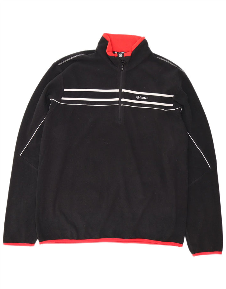 Maglione in pile da uomo Colmar con zip e collo 2XL poliestere nero