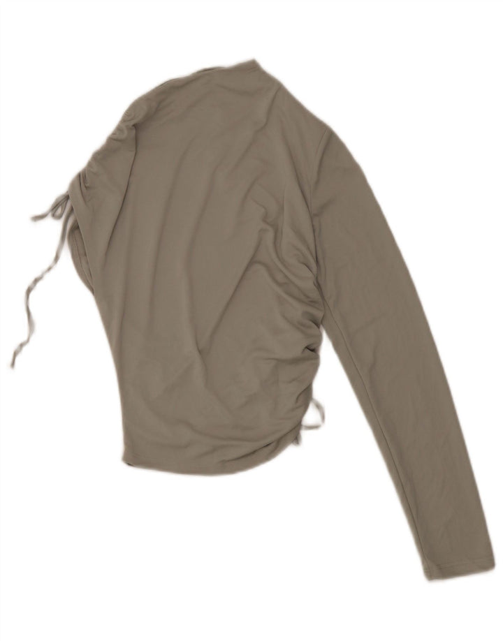 Top corto monospalla da donna Zara UK 8 piccolo poliestere grigio