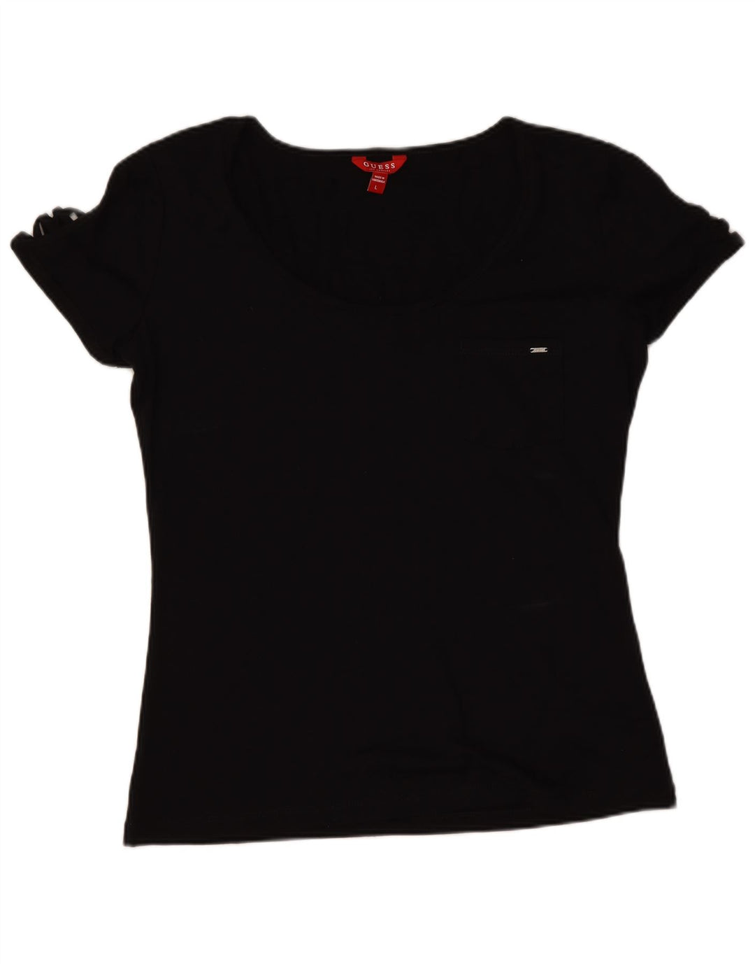 Guess T-shirt da donna Top UK 14 Large Nero Poliestere