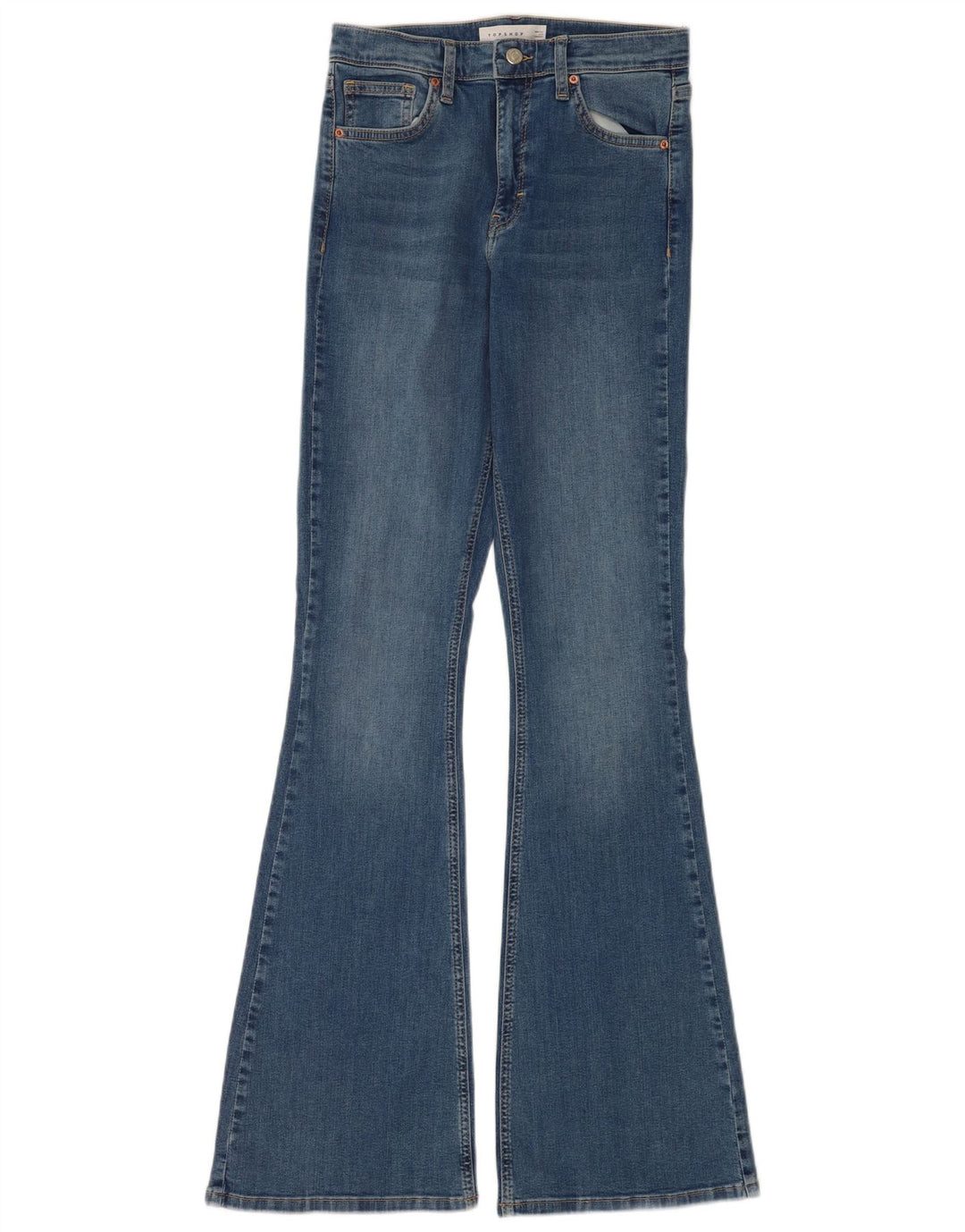 Jeans svasati Jamie da donna Topshop W28 L34 cotone blu