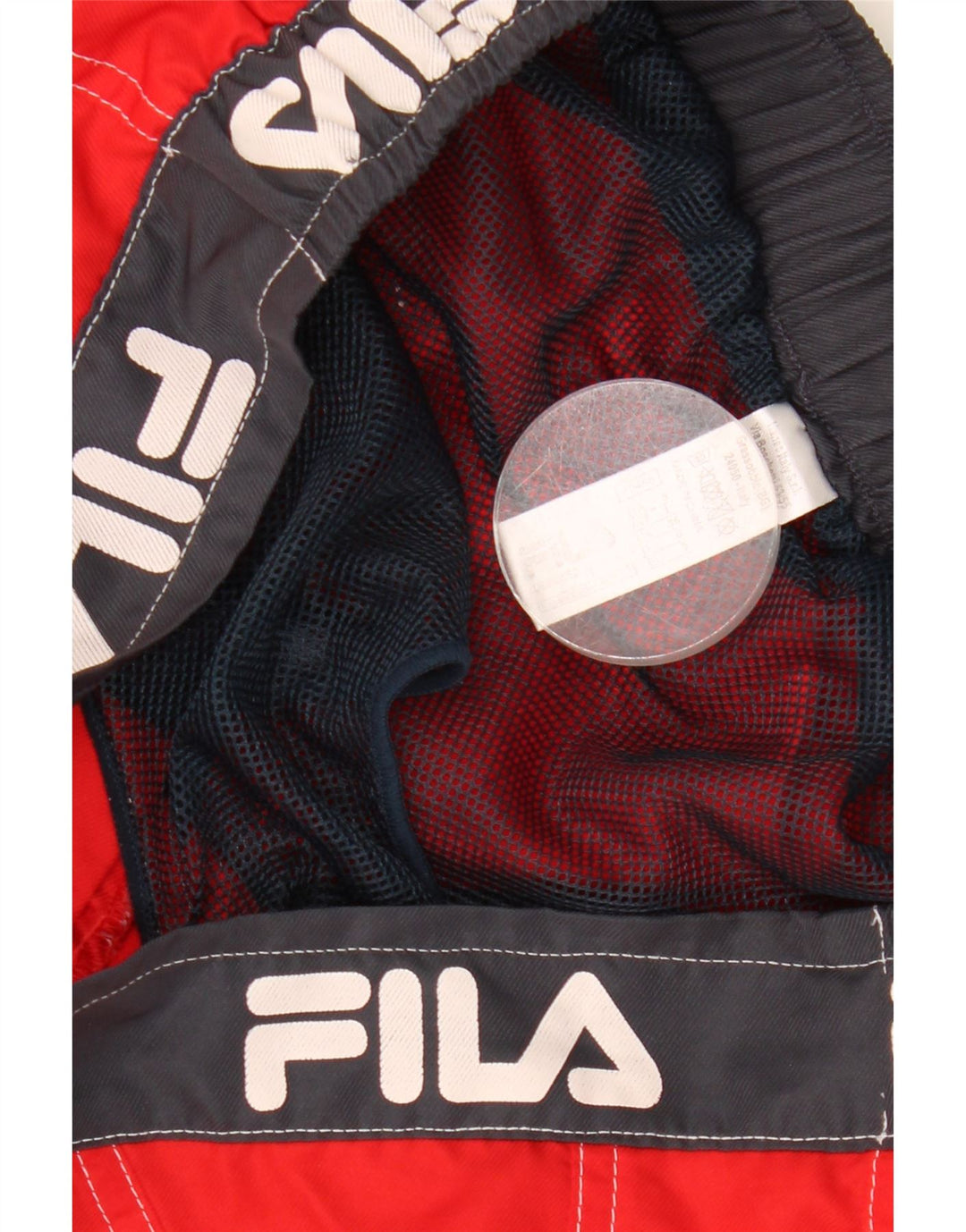 Pantaloncini da bagno grafici da uomo FILA grandi color rosso