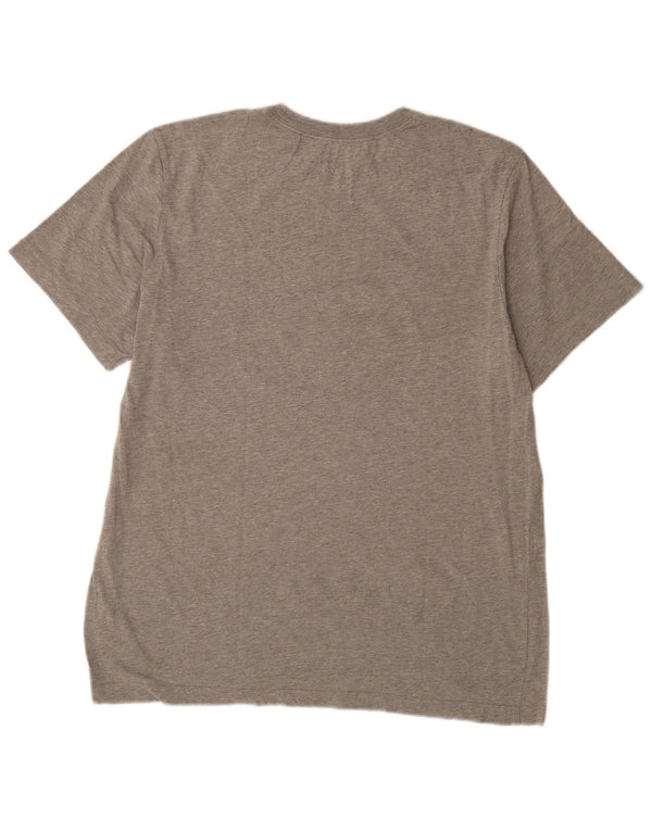 T-shirt grafica da uomo NIKE Top grande in cotone grigio
