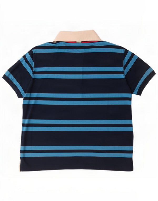 Polo da rugby da uomo slim fit Amerigo Vespucci medio a righe blu navy