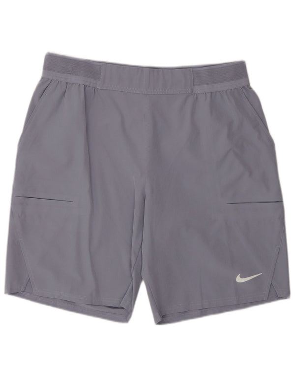 Pantaloncini sportivi Nike Dri Fit Standard Fit da donna UK 16 Large Viola Poliestere