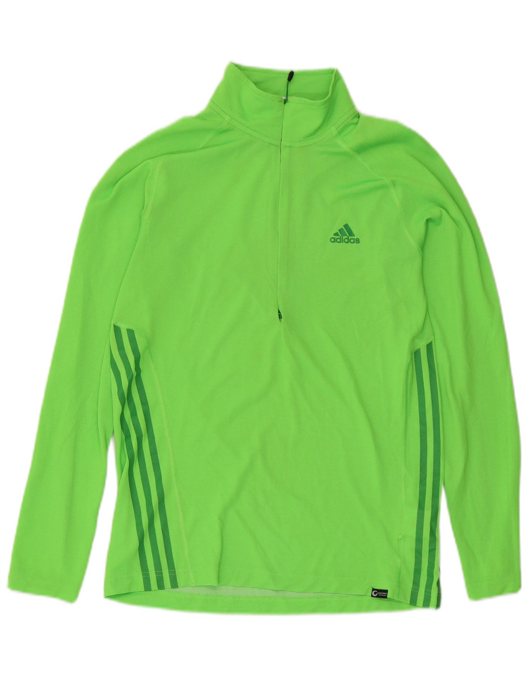 Adidas Maglia da tuta pullover con zip e collo da uomo UK 40/42 Poliestere verde medio