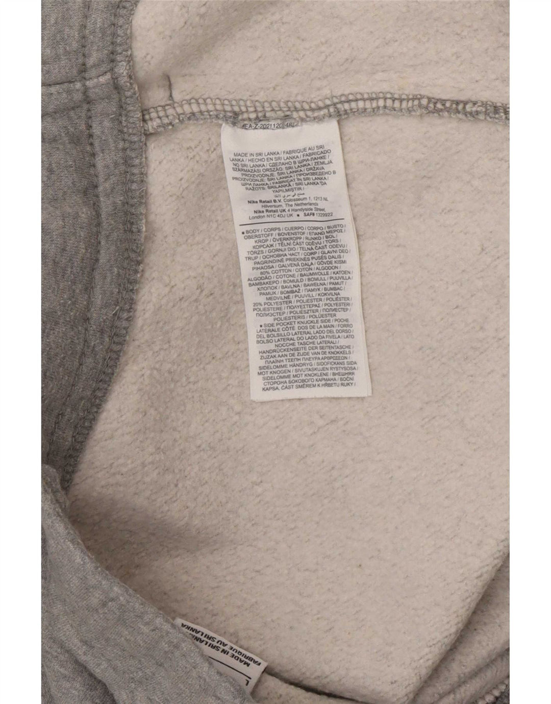 Pantaloni da tuta da uomo Nike Joggers grandi in cotone chiazzato grigio