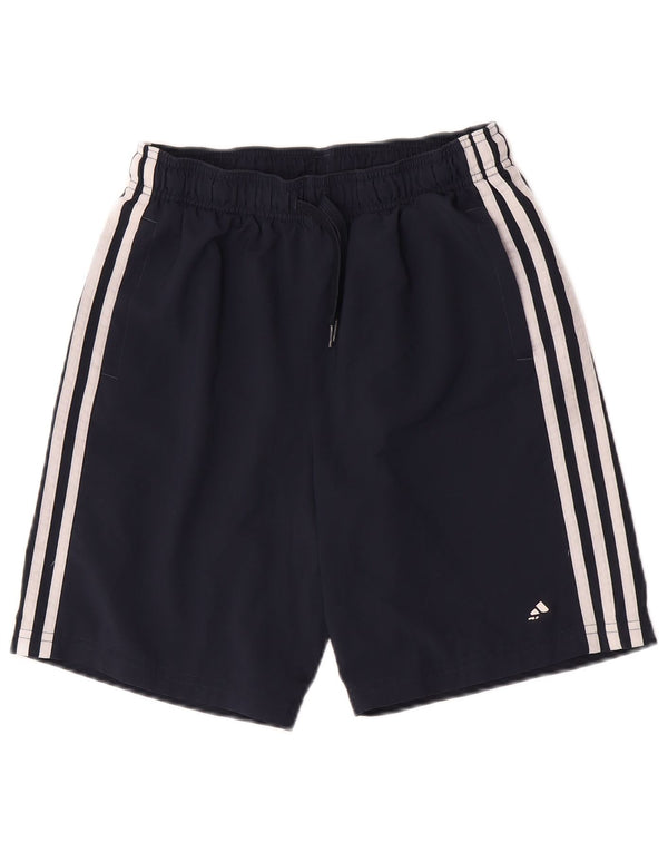 Pantaloncini sportivi Adidas Aeroready da ragazzo 13-14 anni in poliestere blu navy