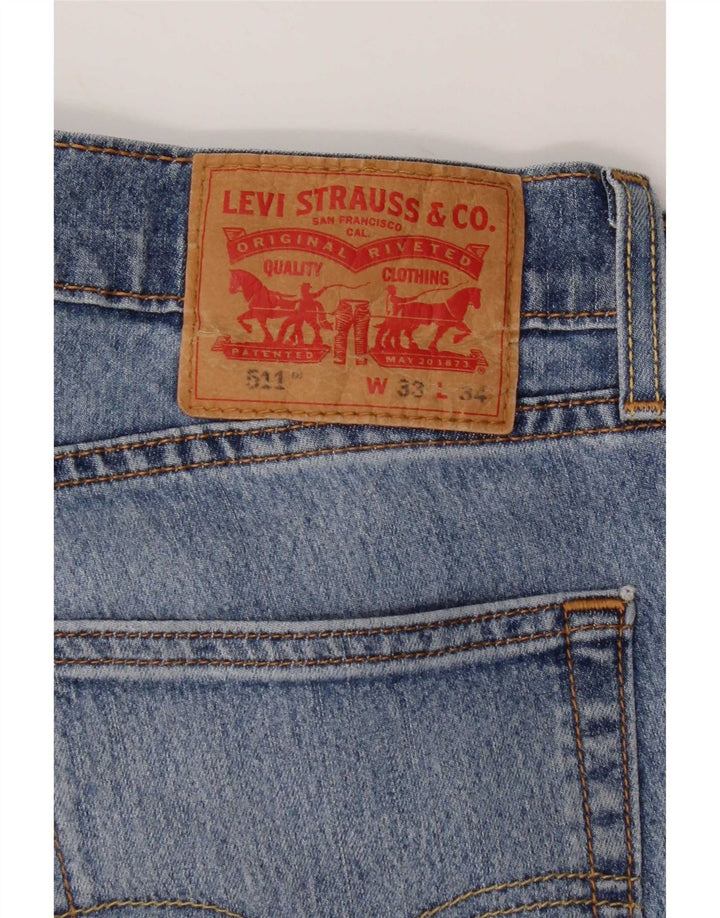 Jeans Levi's Uomo 511 Slim W33 L34 Cotone Blu