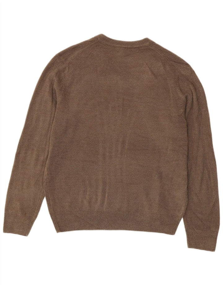 Maglione da uomo con scollo a V Dockers, grande, in acrilico marrone