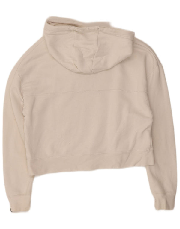 Felpa con cappuccio grafica corta oversize da donna Nike UK 6 XS bianca