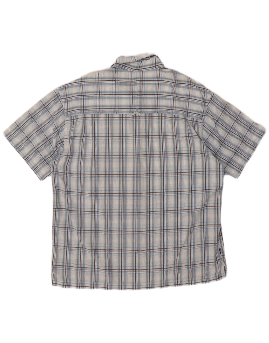 Camicia a maniche corte da uomo Mountain Warehouse XL in cotone a quadri blu