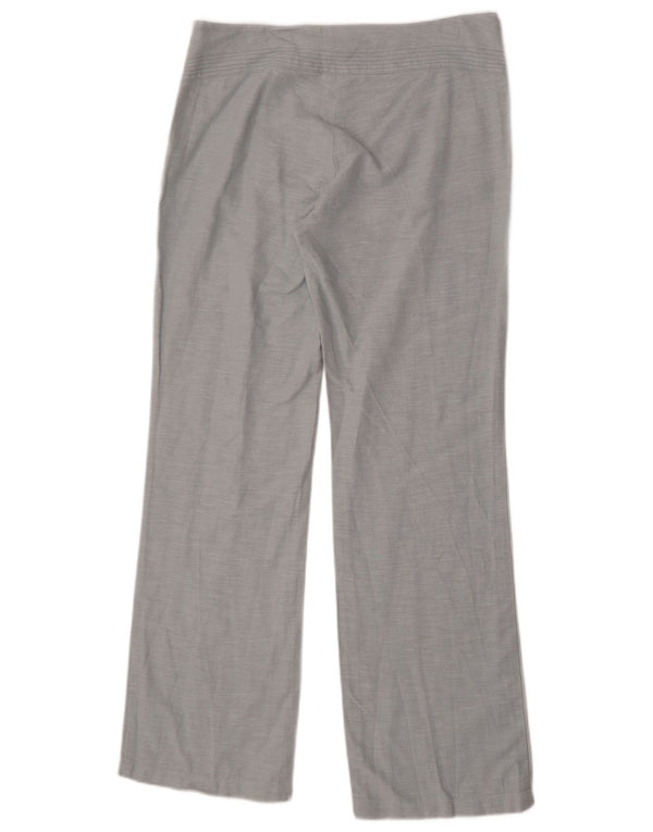 Pantaloni casual dritti da donna Zara EU 42 Large W32 L32 Blu Ramie