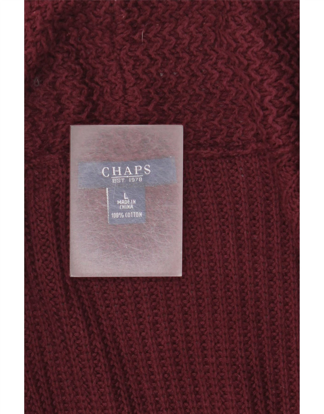 Maglione cardigan aperto a lunga linea da donna Chaps UK 16 grande cotone marrone