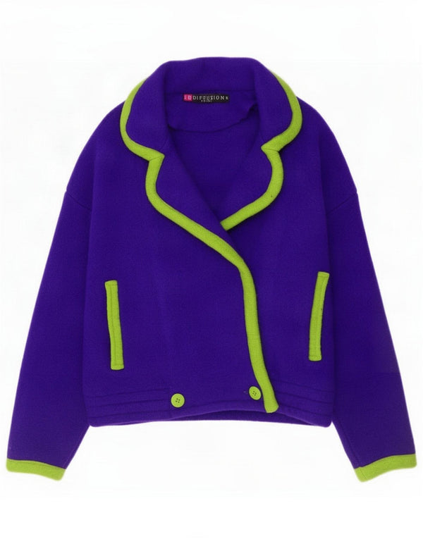 Giacca blazer doppiopetto da donna I.B Diffusion UK 14 viola medio