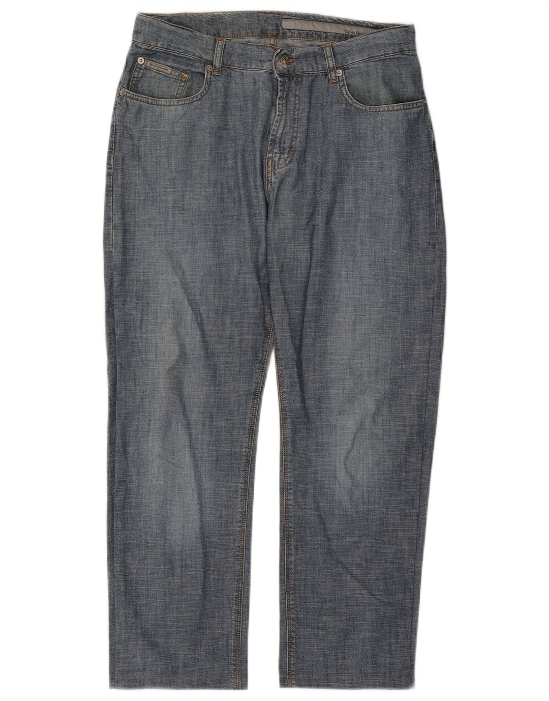 Jeans dritti da donna Calvin Klein W32 L27 cotone blu