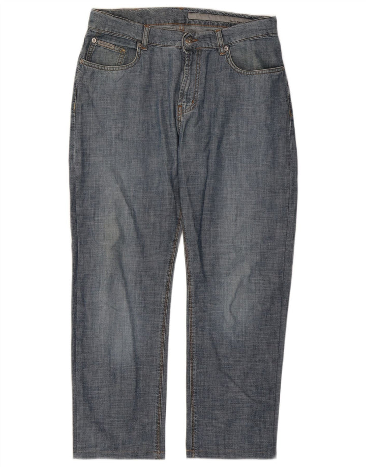 Jeans dritti da donna Calvin Klein W32 L27 cotone blu