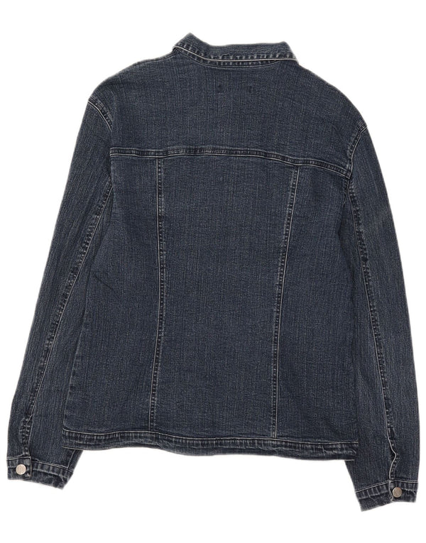 Giacca di jeans vintage da donna UK 14 blu medio