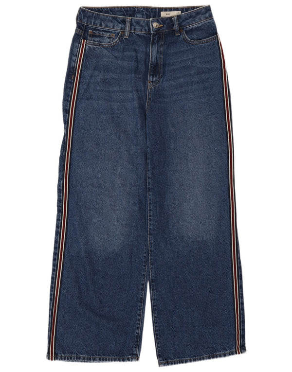Jeans a gamba larga da donna Marks & Spencer UK 12 medio W30 L28 cotone blu