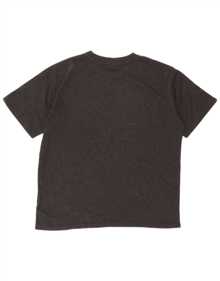 T-shirt grafica da donna Superdry Top UK 14 grande cotone grigio