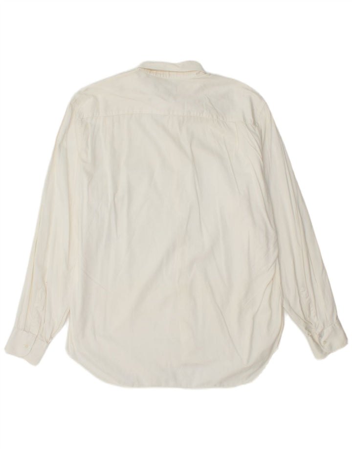 GIORGIO ARMANI Camicia da uomo Taglia 16 41 Large Bianco sporco