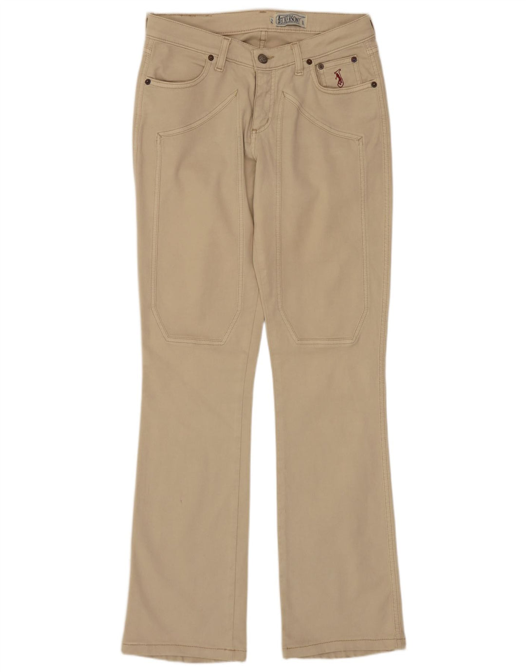 Jeans bootcut da donna JECKERSON W29 L31 cotone beige
