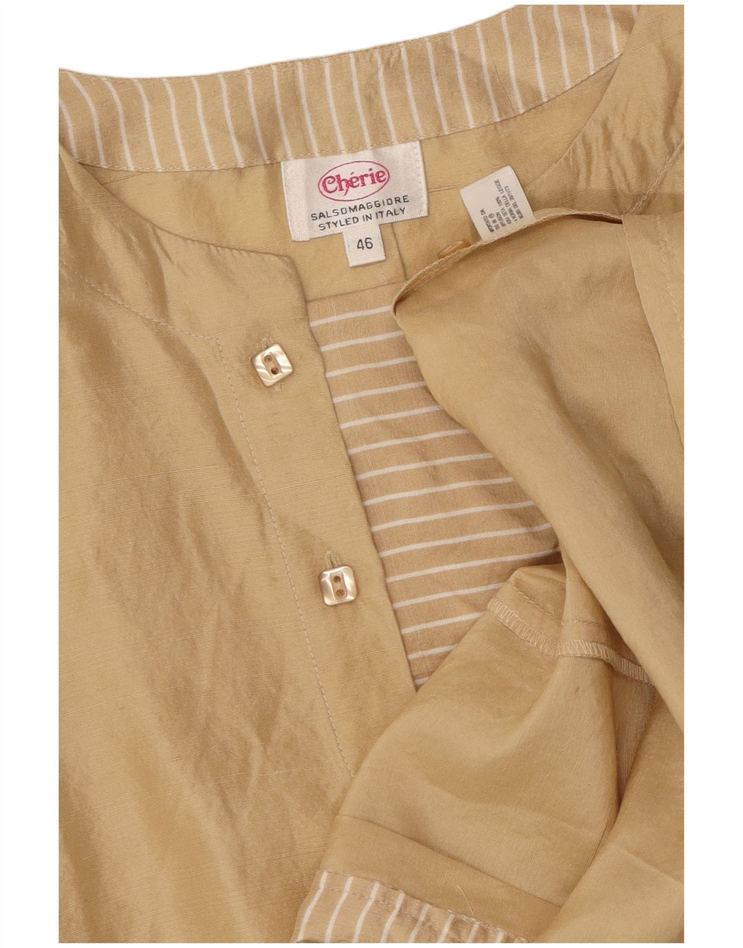 CHERIE Camicetta Donna IT 46 Large Beige Seta