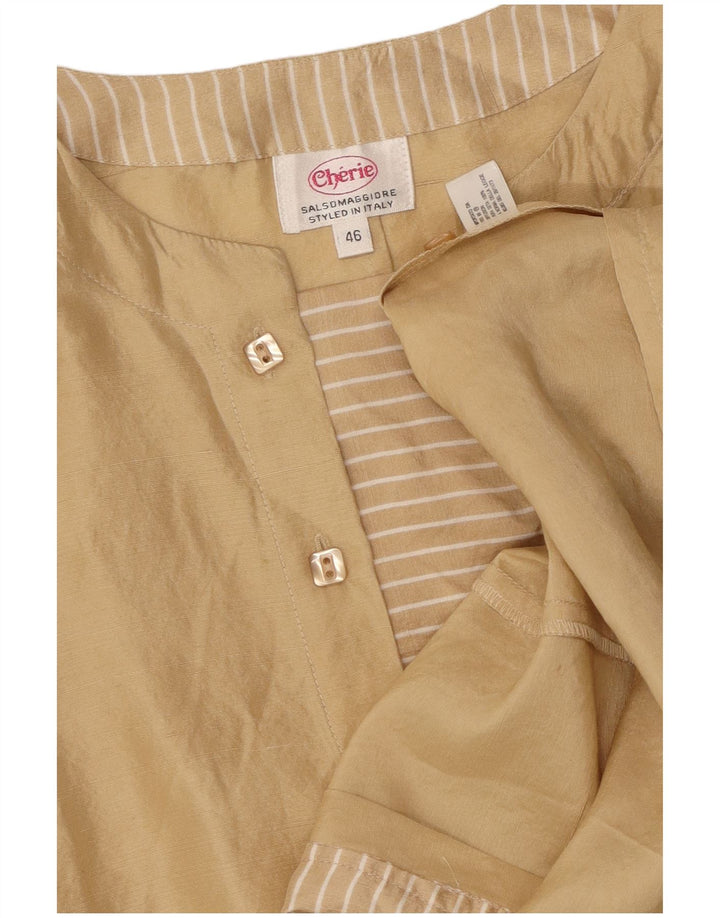 CHERIE Camicetta Donna IT 46 Large Beige Seta