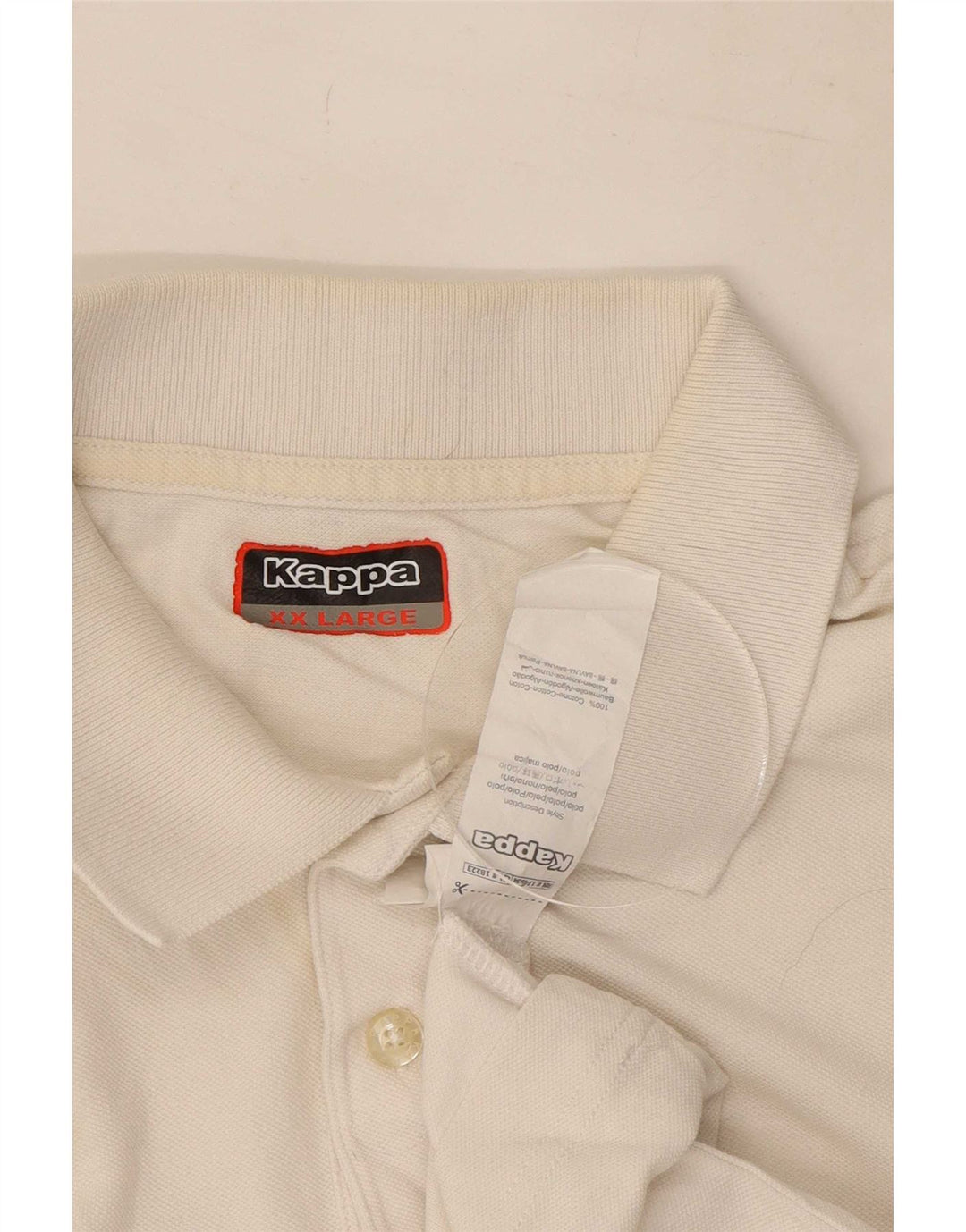 Polo Kappa Uomo 2XL Cotone Bianco