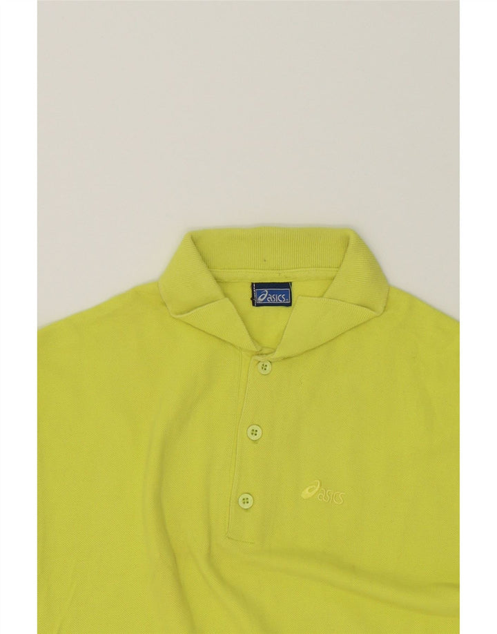 ASICS Mens Polo Shirt Medium Green Cotton Vintage Asics and Second-Hand Asics from Messina Hembry 