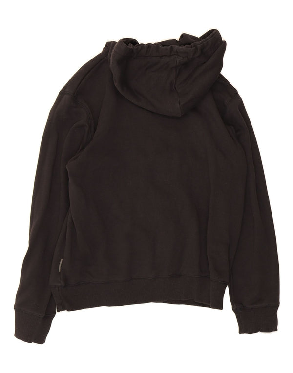 FCUK Womens Oversized Hoodie Jumper UK 14 Medium Black Cotton