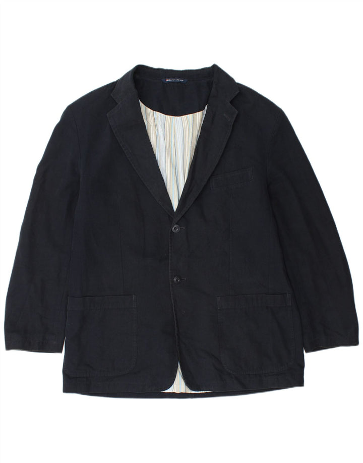 Giacca blazer a 2 bottoni Marks & Spencer da uomo UK 40 grande in viscosa blu navy