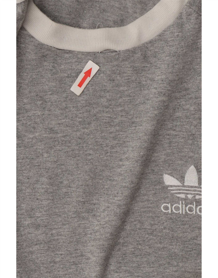 T-shirt da uomo Adidas Top in cotone chiazzato grigio medio