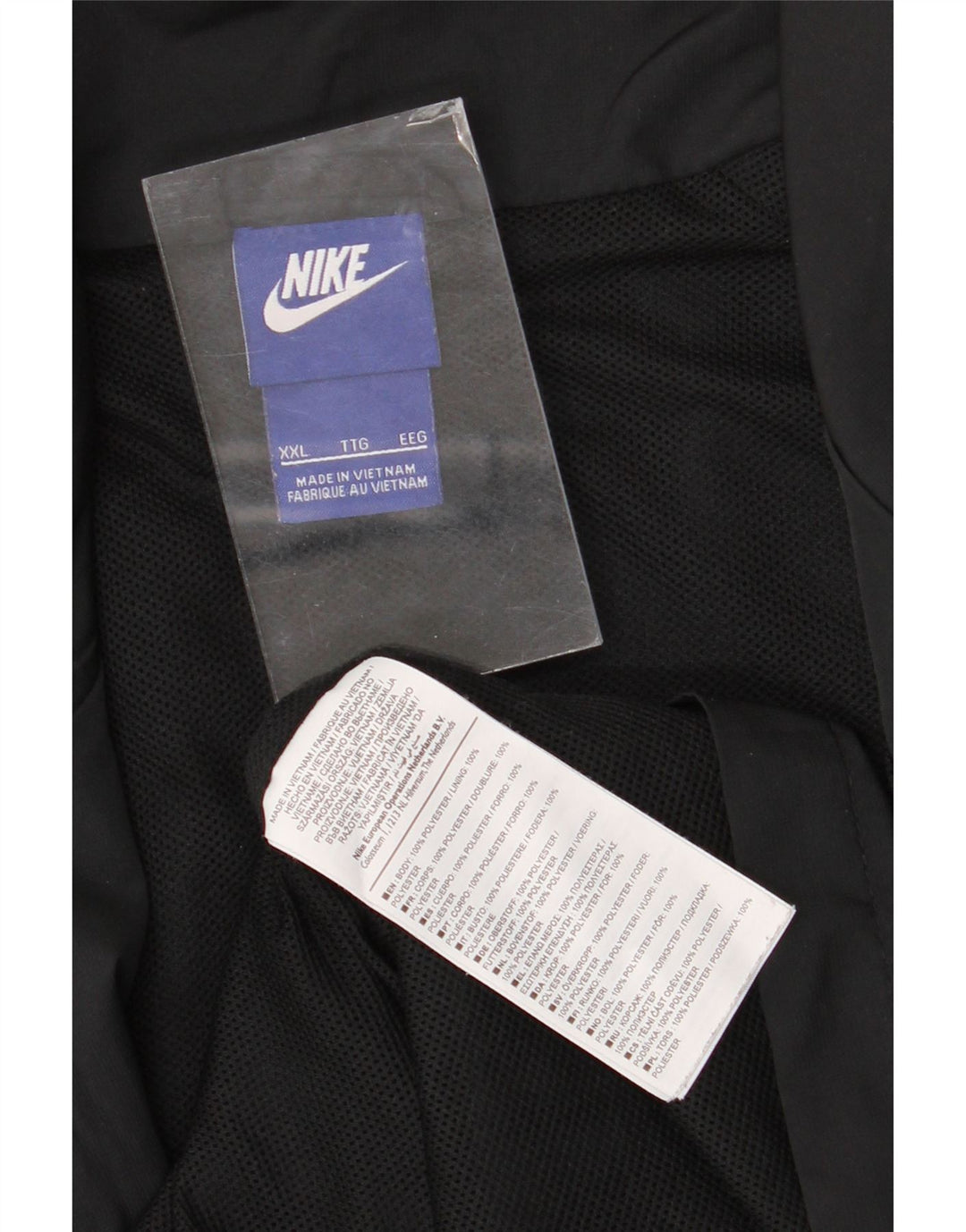 Giacca superiore della tuta da uomo Nike 2XL poliestere nero